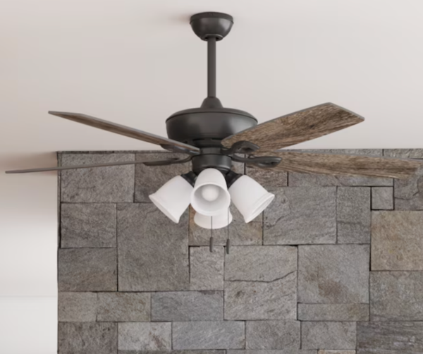 Lot # 273 Harbor Breeze 52in Bronze LED Ceiling Fan $110