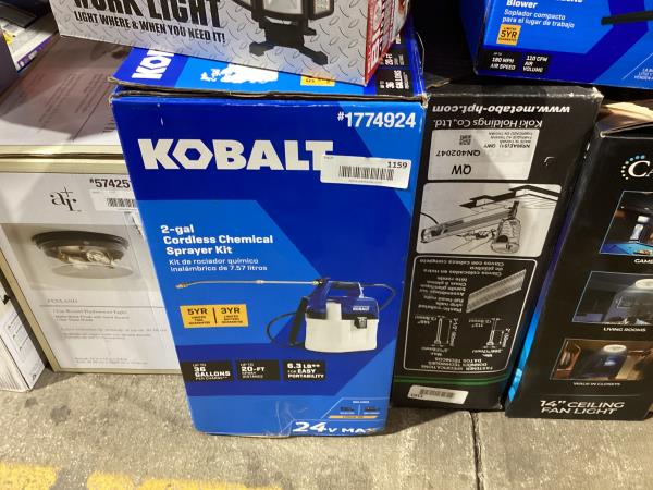 Lot # 1159 Kobalt 2.11-Gallon Plastic Pump Sprayer $100