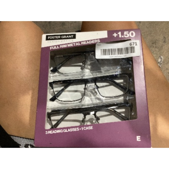 Lot # 671 Foster Grant 1.50 Reading Glasses 3-Pack $20