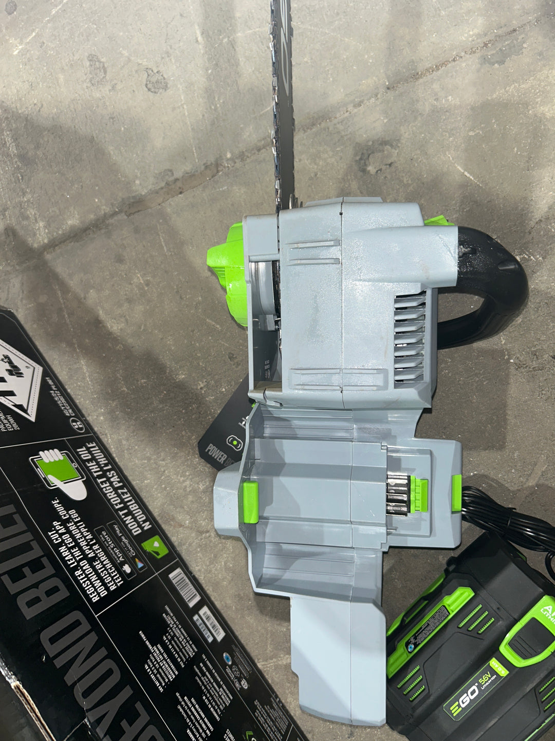 EGO POWER+ 56-volt 18-in Battery 5 Ah Chainsaw (Battery and Charger Included) (used)