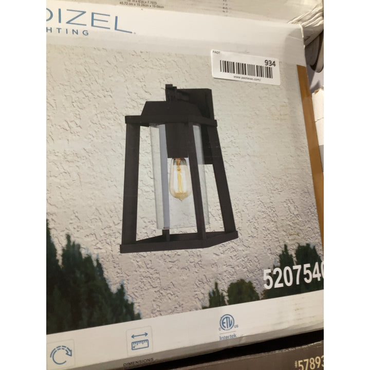 Lot # 934 Quoizel Drescher Matte Black Outdoor Wall Light $159