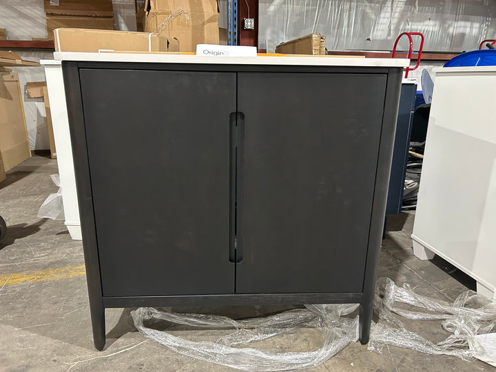 Origin 21 Jenkins 36-in Black Undermount Single Sink Bathroom Vanity with White Engineered Stone Top (open box)