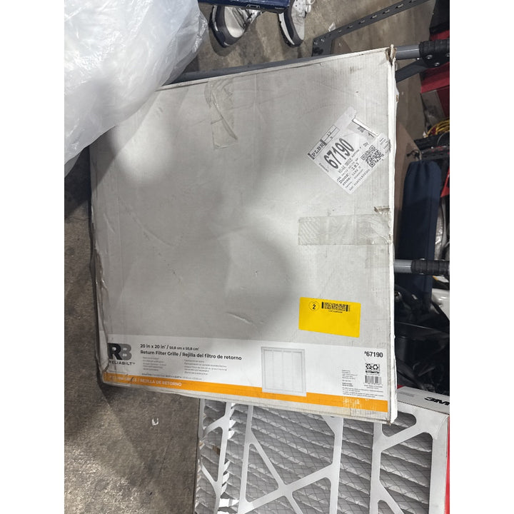 Lot # 461 RELIABILT White 20x20 Return Filter Grille $40