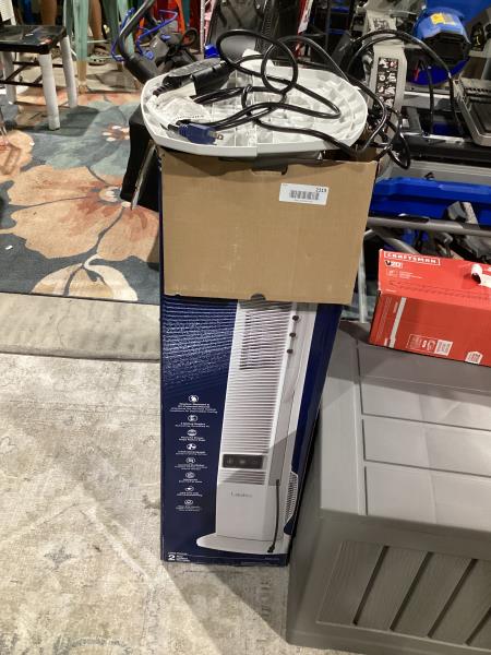 Lot # 2113 Lasko Misto Outdoor Living Misting Tower Fan $120