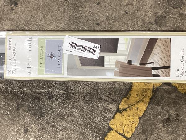 Lot # 341 allen + roth 29-in x 64-in Gray Blackout $48