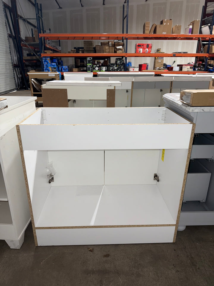 Project Source Dover 36-in White Single sink Bathroom Vanity with NO TOP