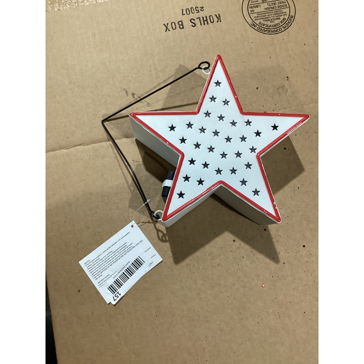 Lot # 157 Holiday Living Solar LED Star Lantern White $25