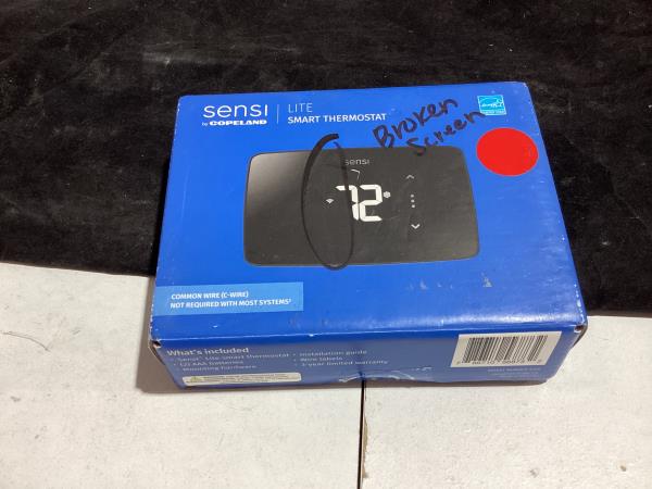 Lot # 220 Emerson Sensi Black Smart Thermostat WiFi $133