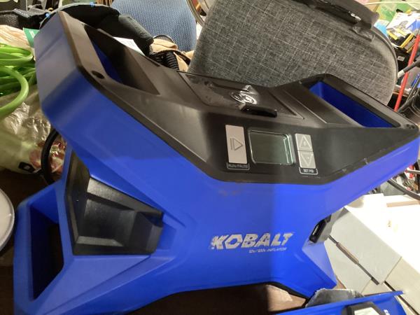 Lot # 321 Kobalt 120v and 12v Portable Air Compressor Inflator Tire Pump Nozzle Needles $79