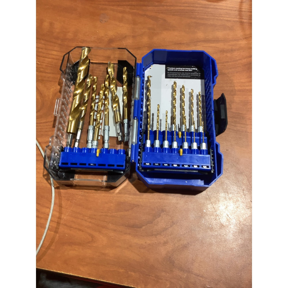 Lot # 1319 Kobalt 18-Pc Titanium Drill Bit Set $8.50