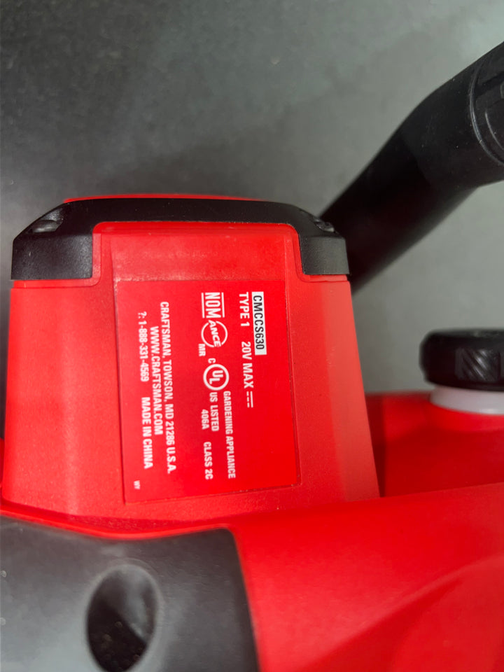 CRAFTSMAN V20 20-volt max 12-in Battery 5 Ah Chainsaw (Battery AND Charger NOT INCLUDED) (Bare Tool) (Used)