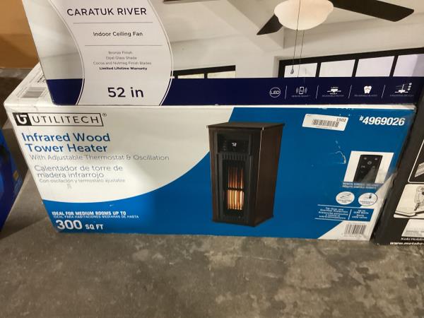 Lot # 1502 Utilitech 1500-Watt Electric Space Heater $100
