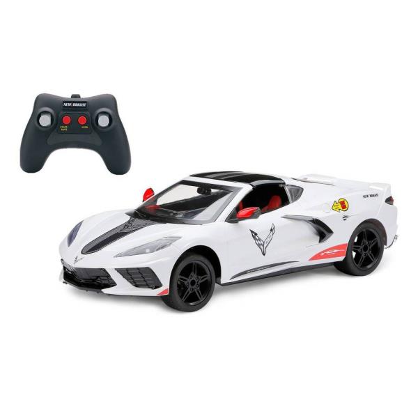 Lot # 1523 New Bright RC 1:8 Scale (22") FF USB Showcase Sportscar - Corvette Stingray - White