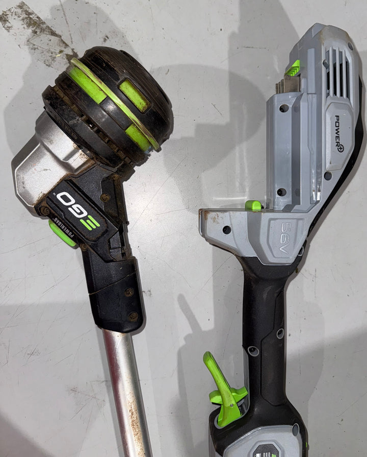 Desbrozadora de hilo a batería de eje dividido de 15 pulgadas y 56 voltios EGO POWERLOAD de 2,5 Ah (batería y cargador incluidos) 