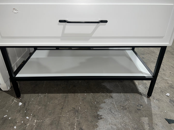 allen + roth Renzo 36-in White Undermount Single Sink Bathroom Vanity with White Top (DAMAGED) (DONT LIST) (MP ONLY)