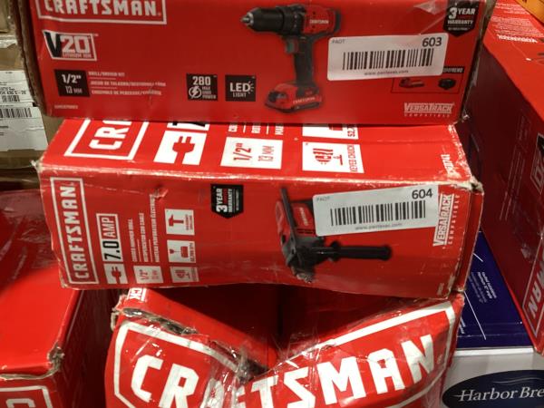 Lot # 603 Craftsman V20 1/2 in. Cordless Drill Kit $90