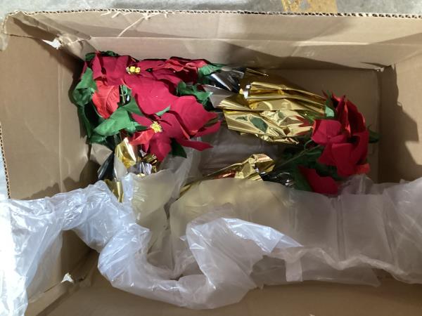 Lot # 1617 Artificial Red Flowers 3count