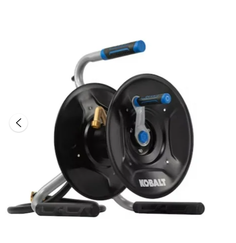 Lot # 2227 Kobalt 75-Foot Portable Steel Hose Reel $62