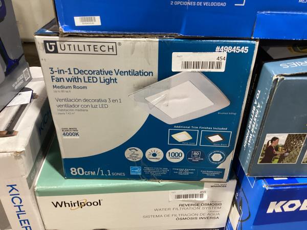 Lot # 454 Utilitech Ventilation Bathroom Fan $200