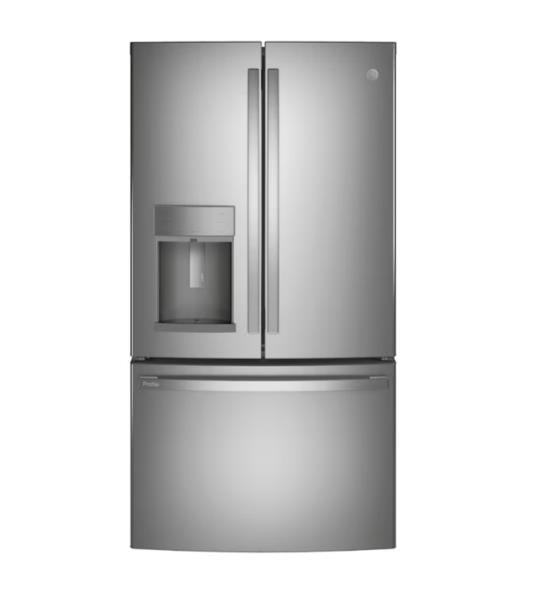 GE Profile Counter-depth 22.2-cu ft French Door Refrigerator with Ice Maker, Water and Ice Dispenser (Fingerprint-resistant Stainless Steel) ENERGY STAR