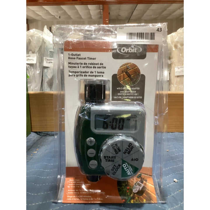 Lot # 43 Orbit 1-Outlet Hose Faucet Timer $50