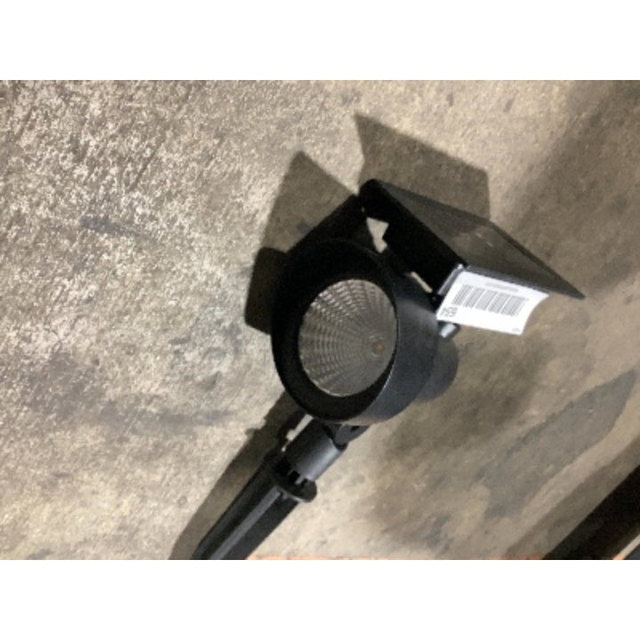 Lot # 654 Black Solar LED Ground Stake Spotlight $25