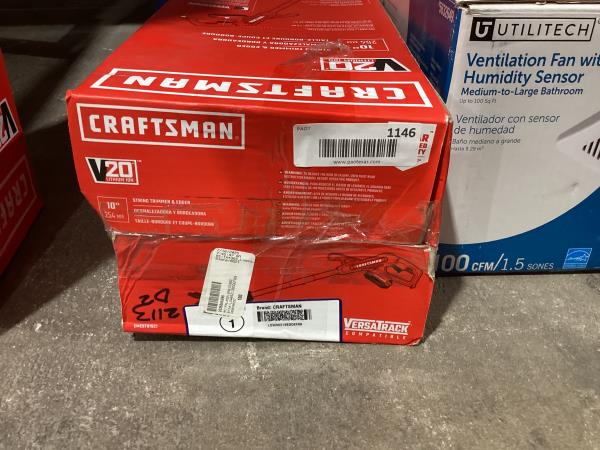 Lot # 1146 Craftsman Cordless String Trimmer 20 V 10-in $90