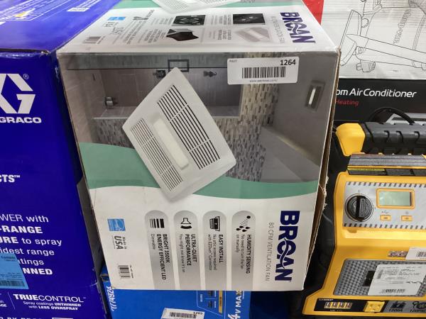 Lot # 1264 Broan Bath Ventilation Fan LED Light $170