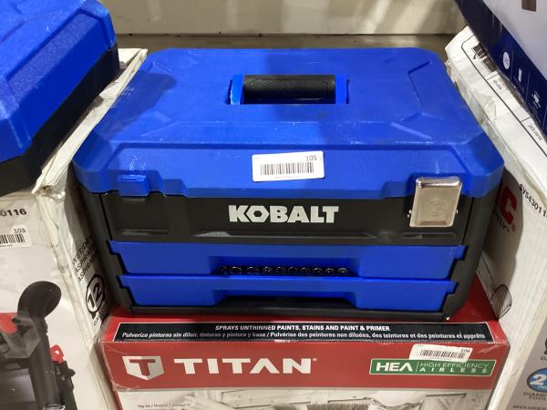 Lot # 105 Kobalt 277 Piece Tool Set with Hard Case $135