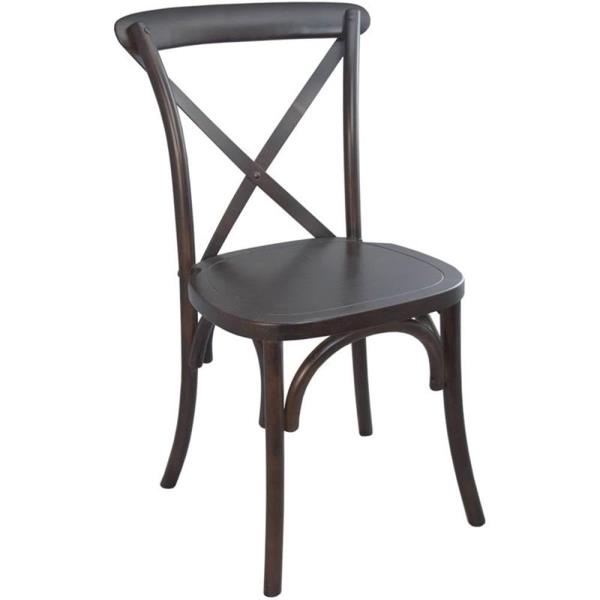 Lot # 2257 Flash Furniture Advantage Walnut X-Back Chair