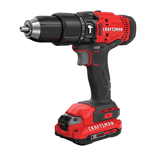 CRAFTSMAN V20 1/2-in 20-volt Max Variable Cordless Hammer Drill (1-Battery and Charger Included)