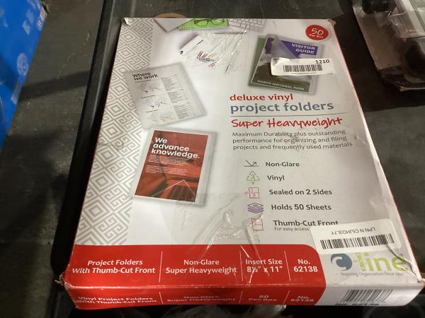 Lot # 1210 C-Line Clear Letter Project Folders $39