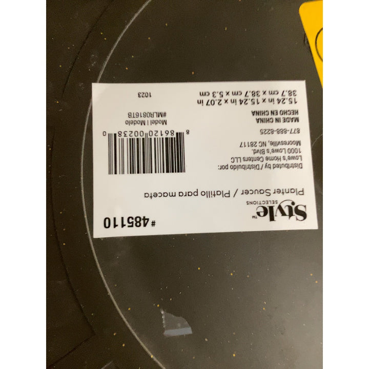 Lot # 614 Style Selections Planter Saucer $1.00