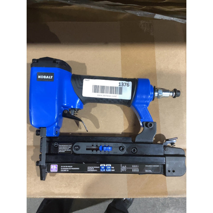 Lot # 1376 Kobalt Nailer 1-in 23 -Gauge Pneumatic Pin Nailer $109