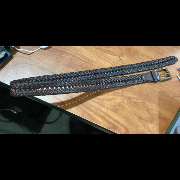 Lot # 29 Dockers Brown Mens Braided Leather Belt $20.00