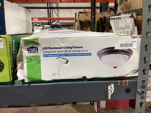 Lot # 1767 Project Source 13" Bronze LED Flush Mount Light$30