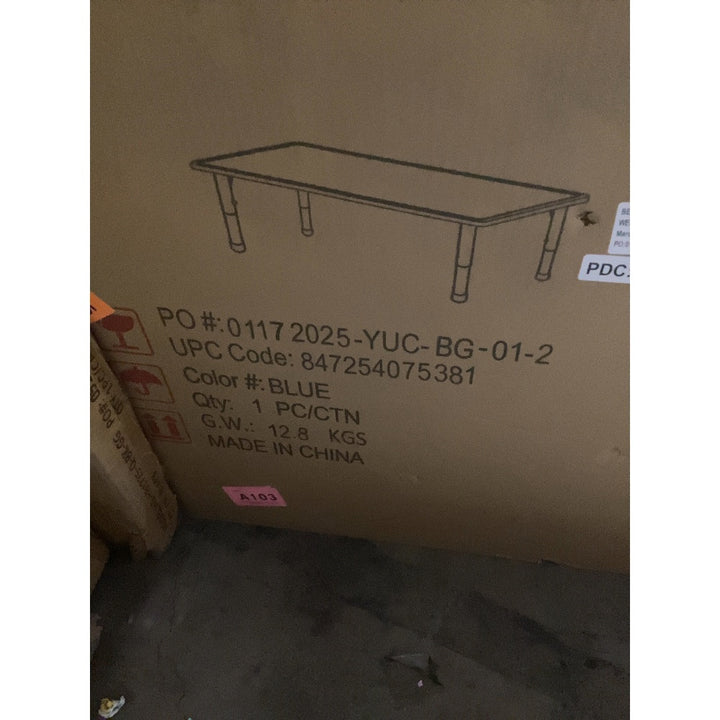 Lot # 2033 Manufacturer Blue Table $50.00