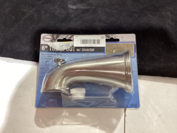 Lot # 37 DANCO Decorative Tub Spout in Brushed Nickel $38