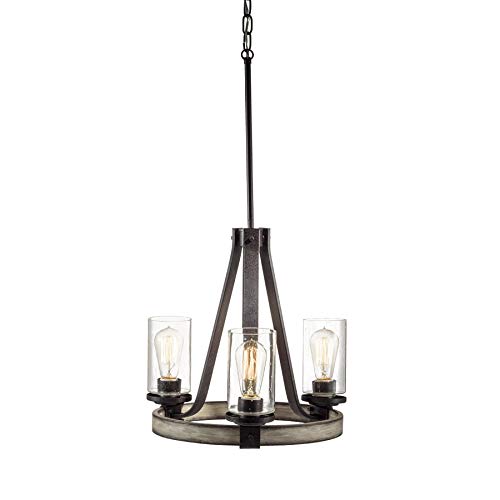 Lot # 1598 Kichler Barrington 3-Light Antique Chandelier $200