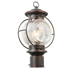 Lot # 287 Portfolio Post Lantern - Oiled Rubbed Bronze Finish - 15.75 X 8.75 X 5.87 Inches