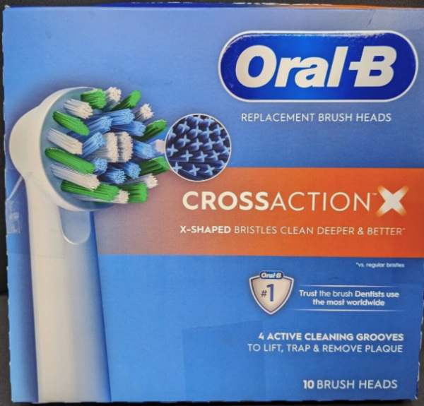 Lot # 1367 Oral-B Cross Action X Replacement Brush Heads $28