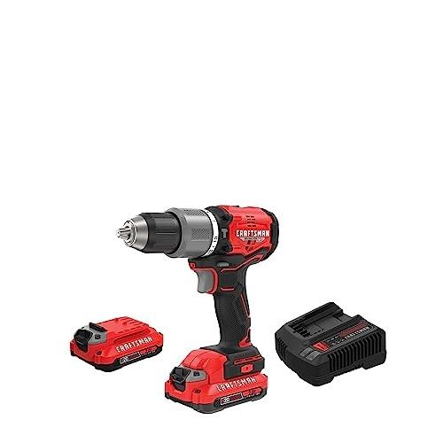 CRAFTSMAN CMCD732D2 V20 20V BRUSHLESS RP Cordless 1/2-in Hammer Drill Kit