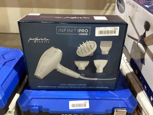 Lot # 104 InfinitiPRO by Conair Performance Hair Dryer $60