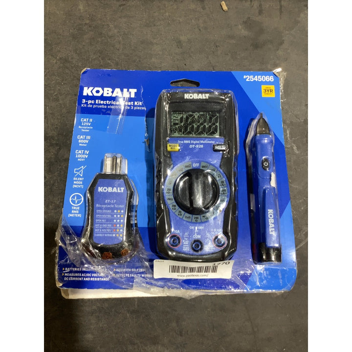 Lot # 1770 Kobalt DT-926KIT Electrical Test Kit $35.00