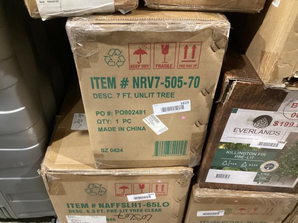 Lot # 1623 National Tree Company Artificial Slim Christmas Tree, Green, North Valley Spruce, Includes Stand, 7 Feet