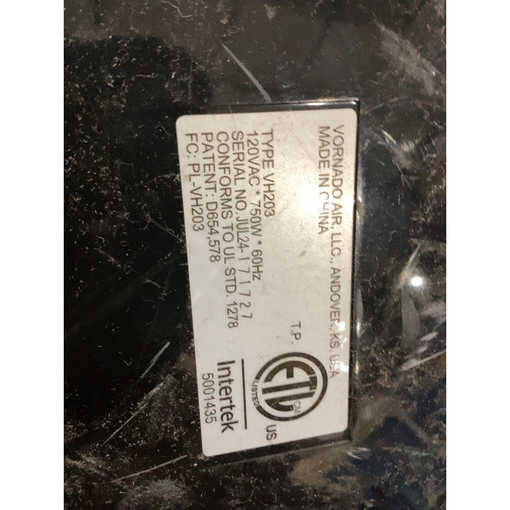 Lot # 607 Vornado VH203 Space Heater $30