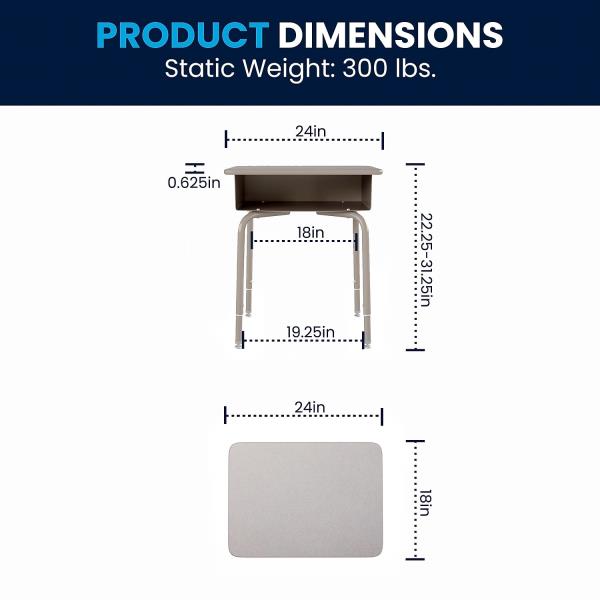 Lot # 1683 Flash Furniture Open Front School Desk $78