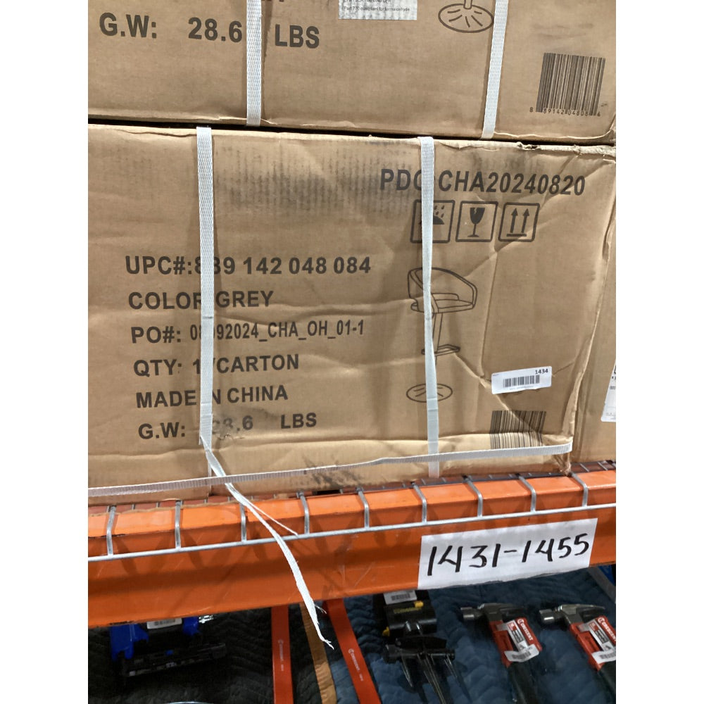 Lot # 1434 Flash Furniture Contemporary Barstool Gray $124