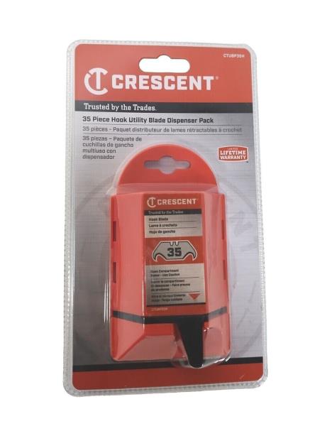 Lot # 1204 Crescent Carbon Steel Hook Utility Razor Blade (35-Pack)