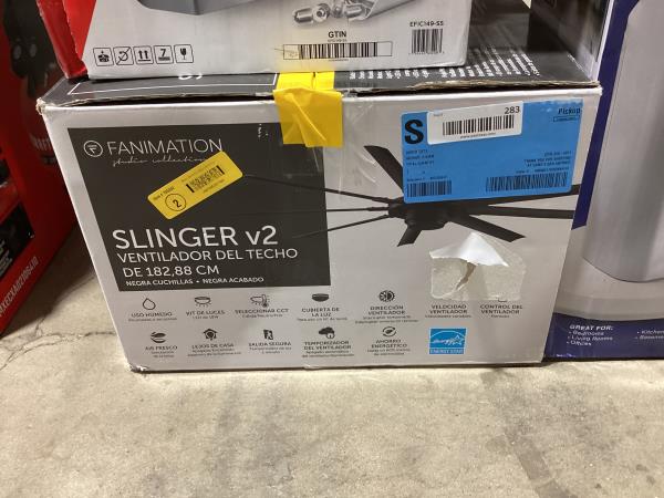 Lot # 283 Fanimation Ceiling Fan Studio Slinger V2 72” $320